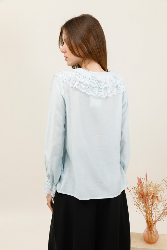 Blouses Femme Bleu Golden Live 9328 Efashion Paris