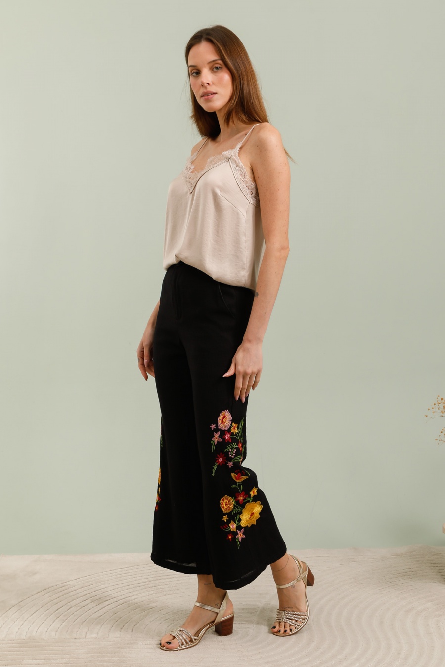 Pantalones Mujer Black Golden Live 9278 #c Efashion Paris
