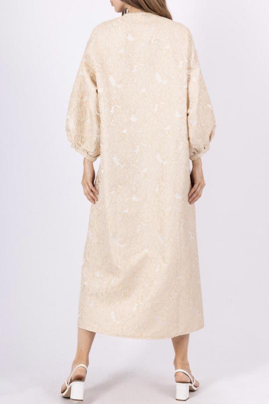 Robes longues Femme Beige Les Bonnes Copines L3026-1 Efashion Paris