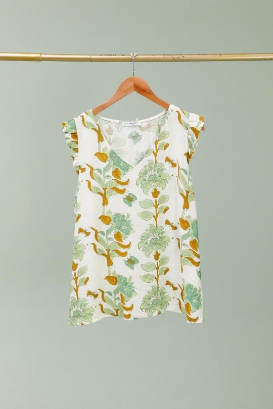 Débardeurs Femme Vert Christy F458-20 Efashion Paris
