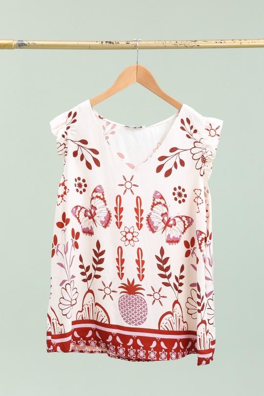 Vests Women Burgundy Christy F458-22 Efashion Paris