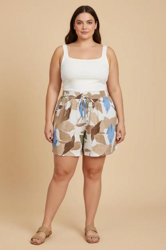 Shorts Mujer Beige Christy AB033 Efashion Paris