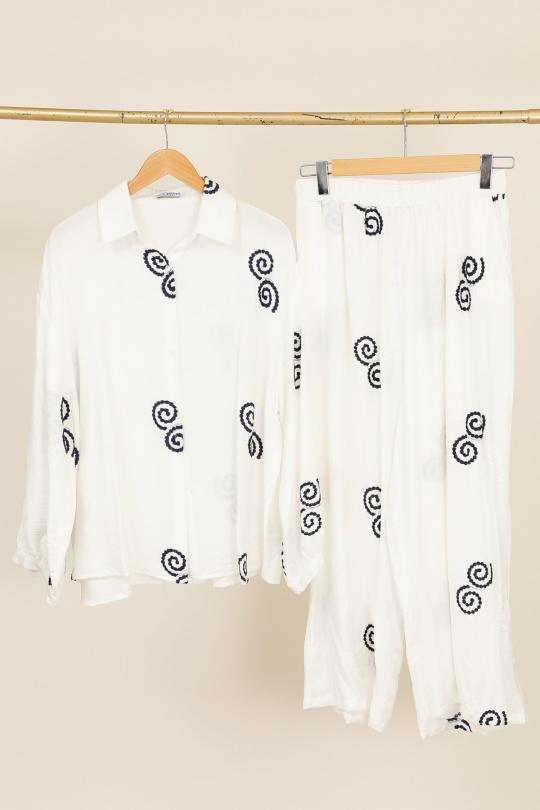 Ensembles Femme Blanc Christy F638 Efashion Paris