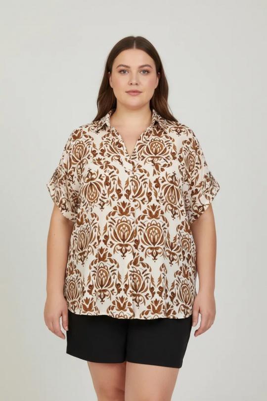 Tops Femme Marron Christy R415-13 Efashion Paris