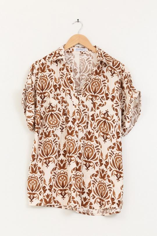 Tops Femme Marron Christy R415-13 Efashion Paris
