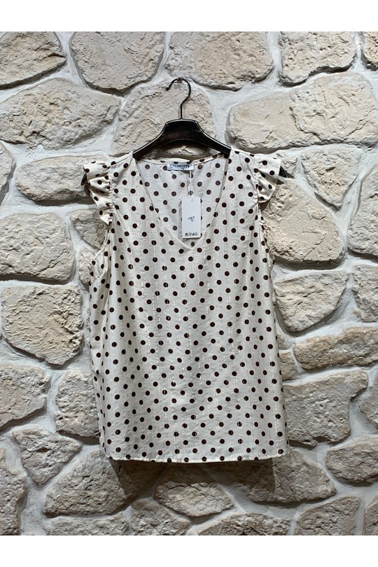 Débardeurs Femme Marron Christy F458-25 Efashion Paris