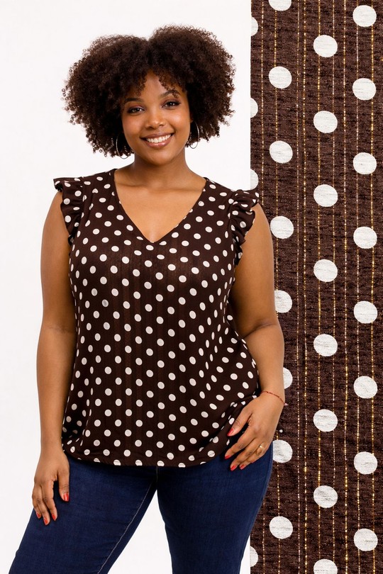 Débardeurs Femme Marron Christy F458-25 Efashion Paris