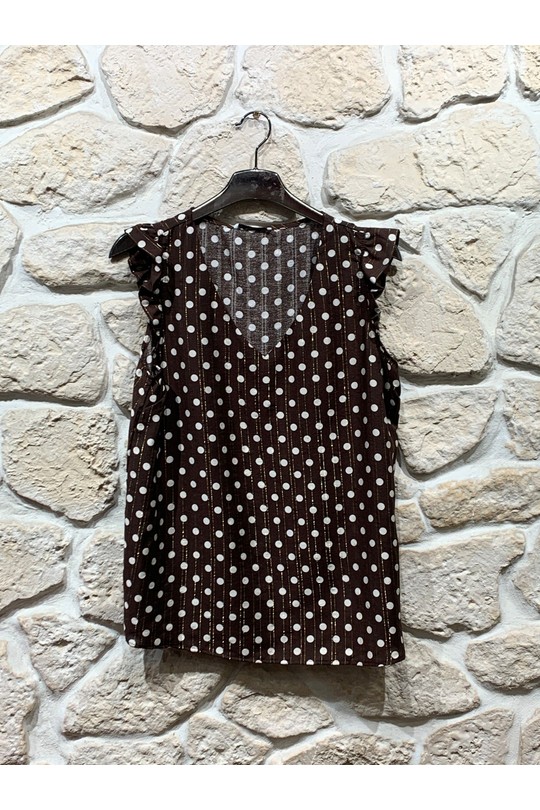 Débardeurs Femme Marron Christy F458-25 Efashion Paris