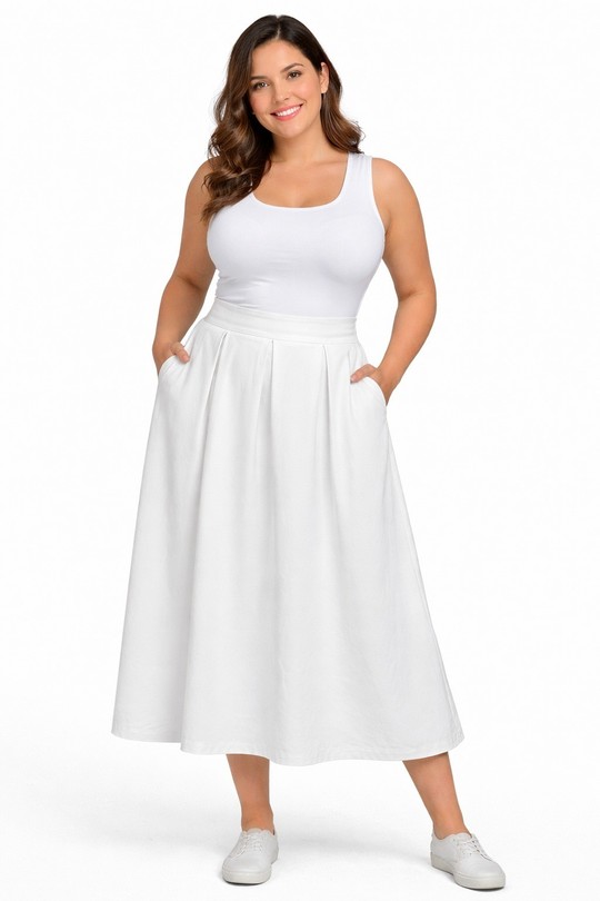 Jupes Femme Blanc Christy AB050 Efashion Paris