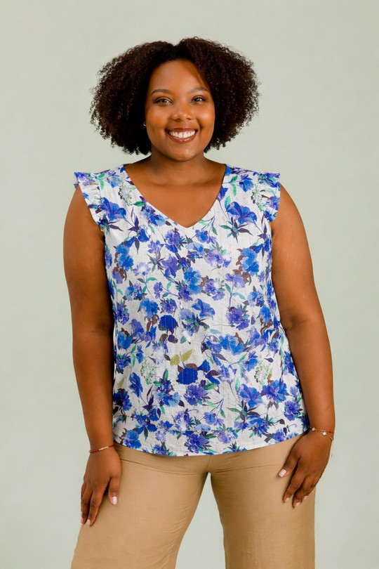 Débardeurs Femme Bleu Christy F458-24 Efashion Paris