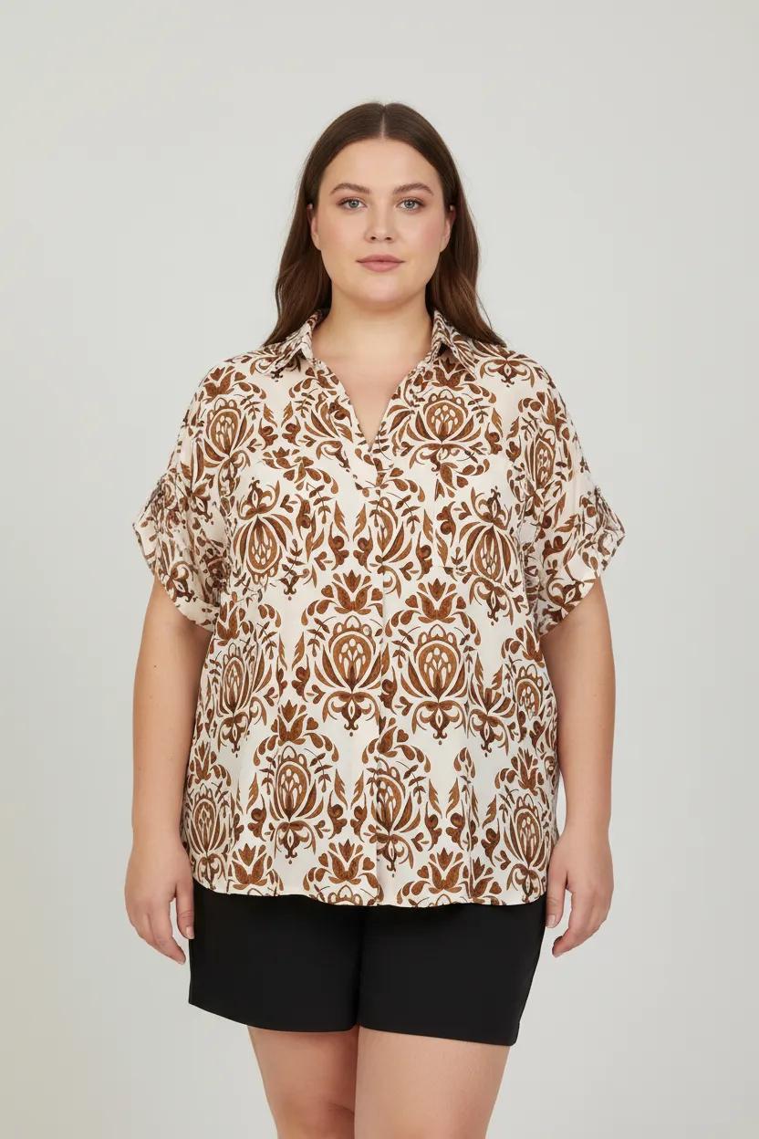 Tops Femme Marron Christy R415-13 #c Efashion Paris