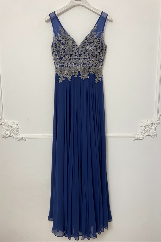 Robes longues Femme Bleu marine Lautinel R8204 #1 Efashion Paris