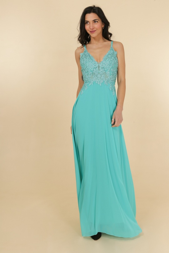 Robes de soirée Femme Rose poudre Lautinel R1854 Efashion Paris