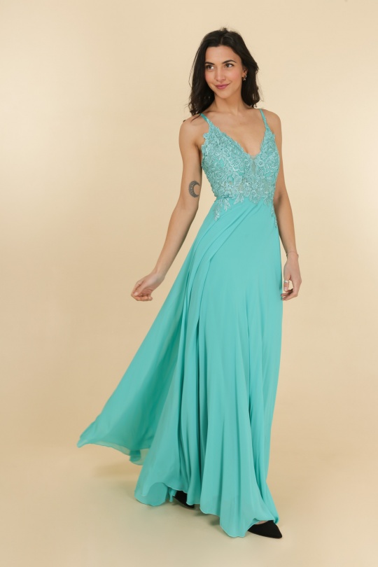 Robes de soirée Femme Rose poudre Lautinel R1854 Efashion Paris