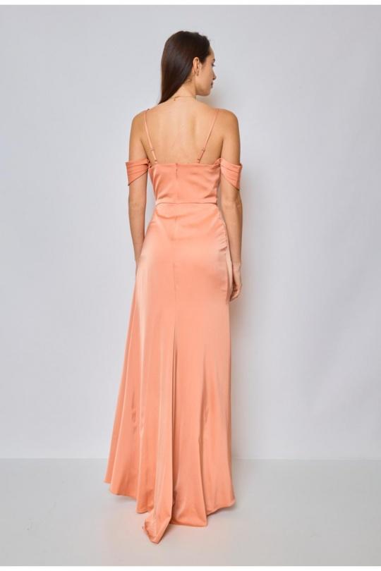Robes de soirée Femme Orange clair Lautinel R1884 Efashion Paris