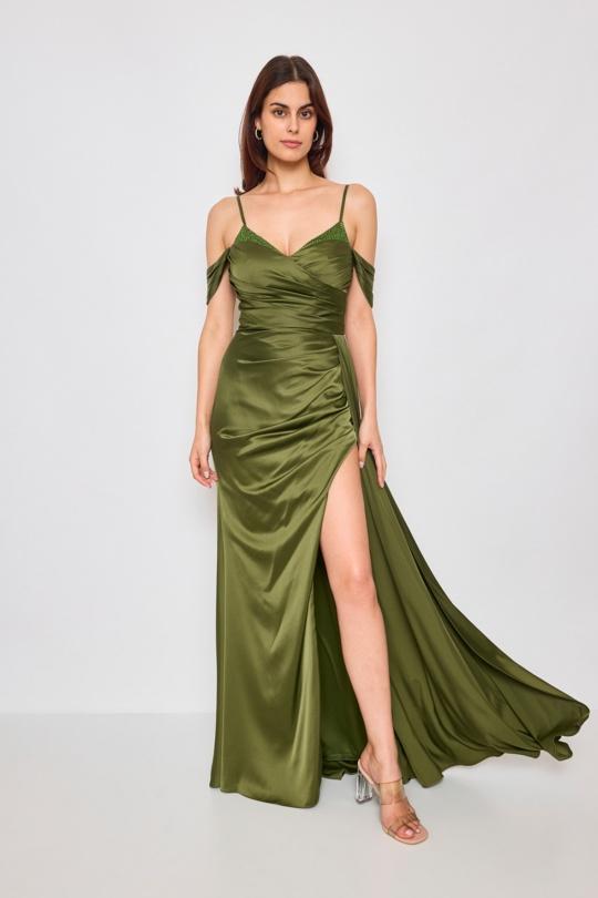 Robes de soirée Femme Orange clair Lautinel R1884 Efashion Paris