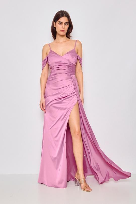 Robes de soirée Femme Orange clair Lautinel R1884 Efashion Paris