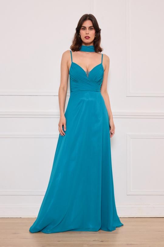 Evening dresses Women Turquoise Lautinel R1993 Efashion Paris