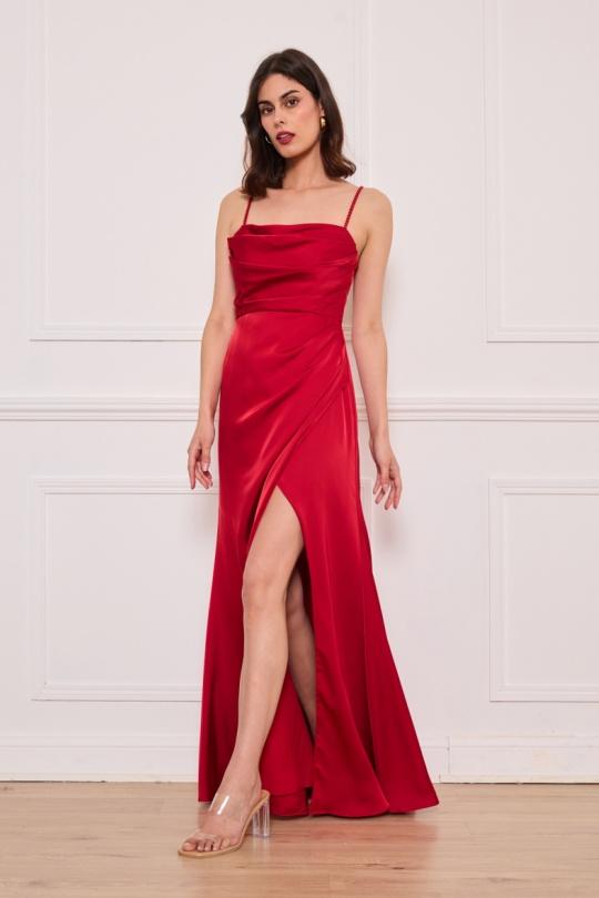 Evening dresses Women Red Lautinel R8341 Efashion Paris