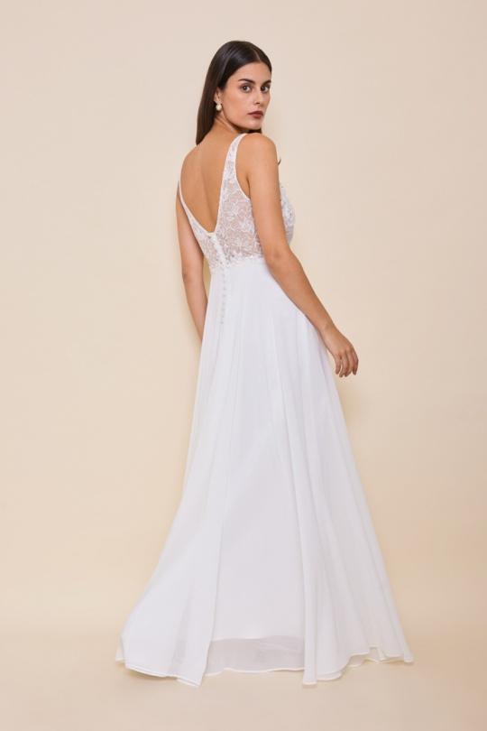 Robes de soirée Femme Blanc Lautinel R8287 Efashion Paris