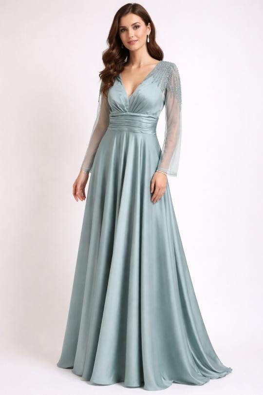 Robes de soirée Femme Céladon Lautinel R8346 Efashion Paris