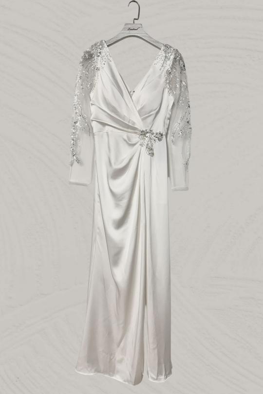 Robes de soirée Femme Blanc Lautinel R8345 Efashion Paris