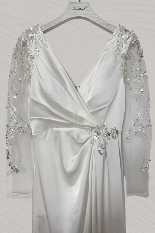 Robes de soirée Femme Blanc Lautinel R8345 Efashion Paris