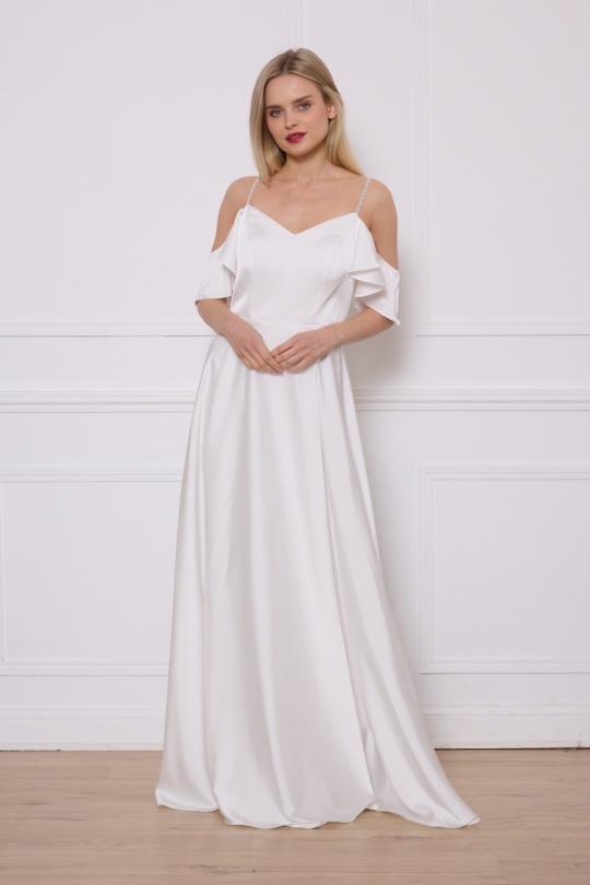 Robes de soirée Femme Blanc Lautinel R8323 Efashion Paris