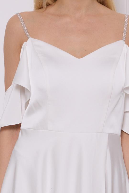 Robes de soirée Femme Blanc Lautinel R8323 Efashion Paris