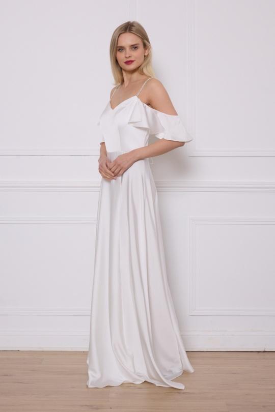 Robes de soirée Femme Blanc Lautinel R8323 Efashion Paris