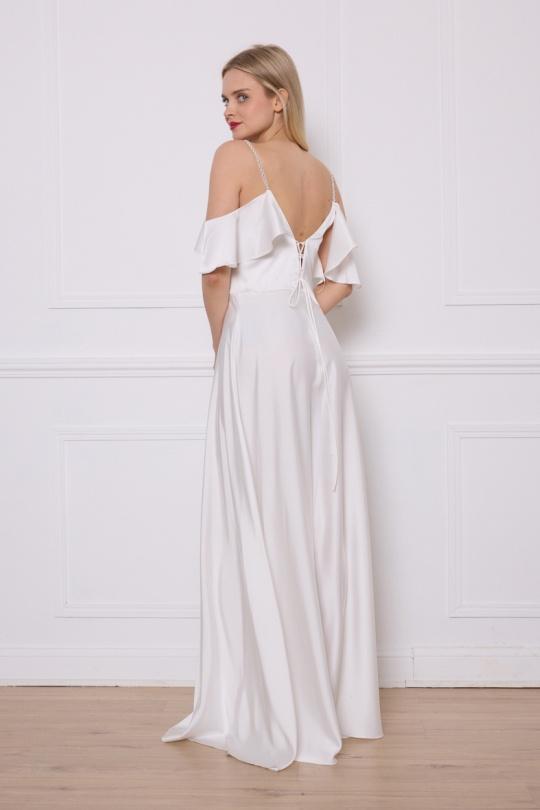 Robes de soirée Femme Blanc Lautinel R8323 Efashion Paris
