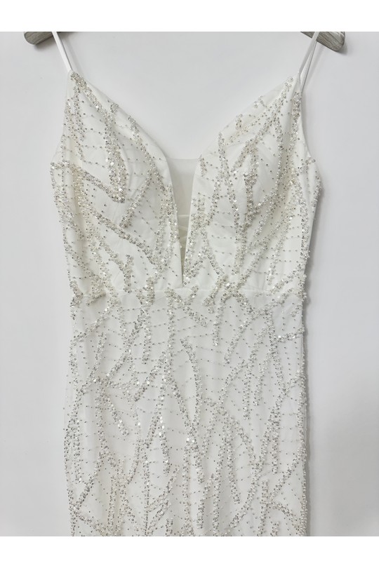 Robes de soirée Femme Blanc Lautinel R8354 Efashion Paris