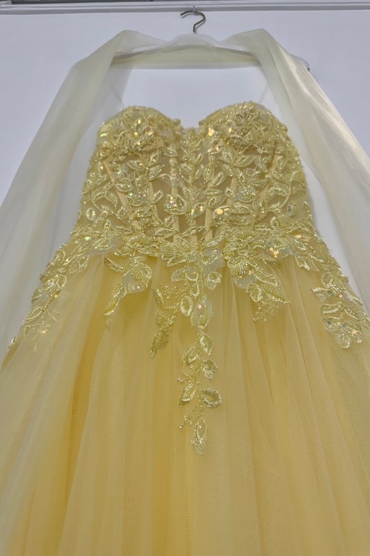 Abiti da sera Donna Yellow Lautinel R1998 Efashion Paris