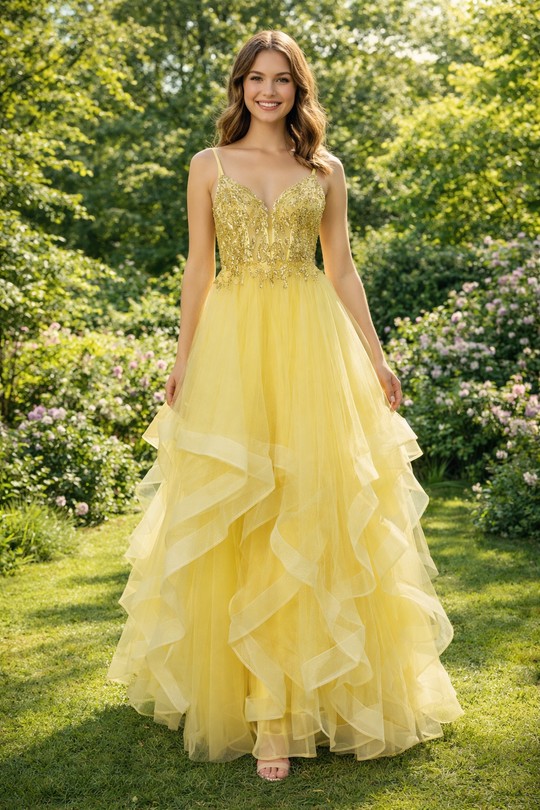 Abiti da sera Donna Yellow Lautinel R2001 Efashion Paris