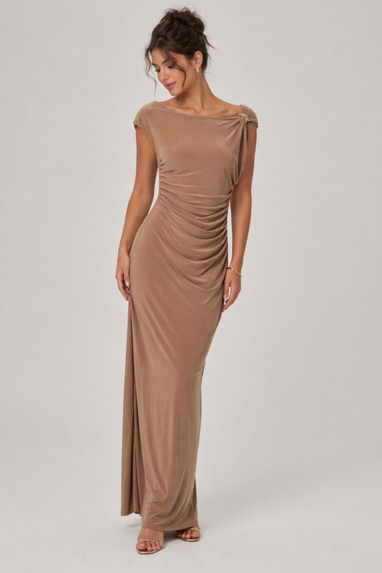 Robes de soirée Femme Kaki Lautinel R75535 Efashion Paris
