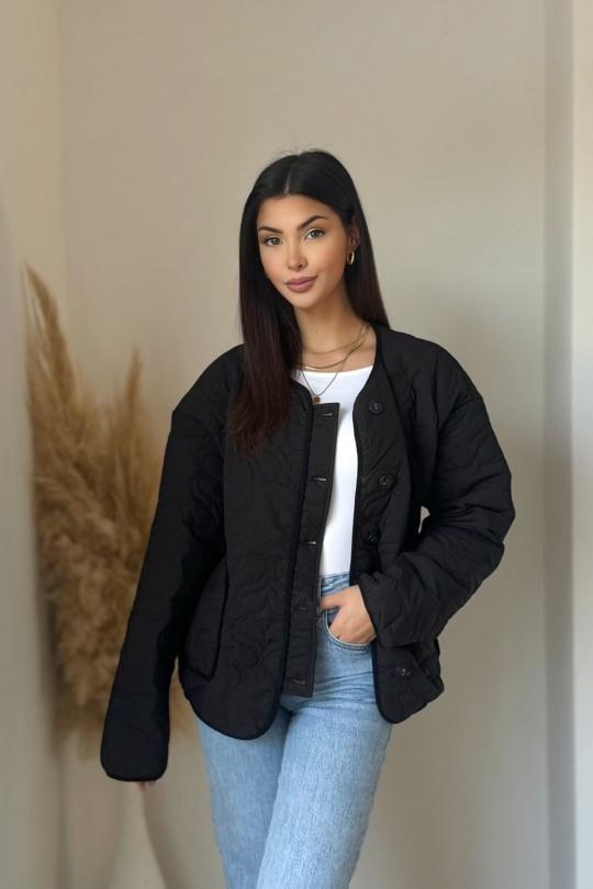 Down jackets Women Black KOOLOOK  3134 Efashion Paris