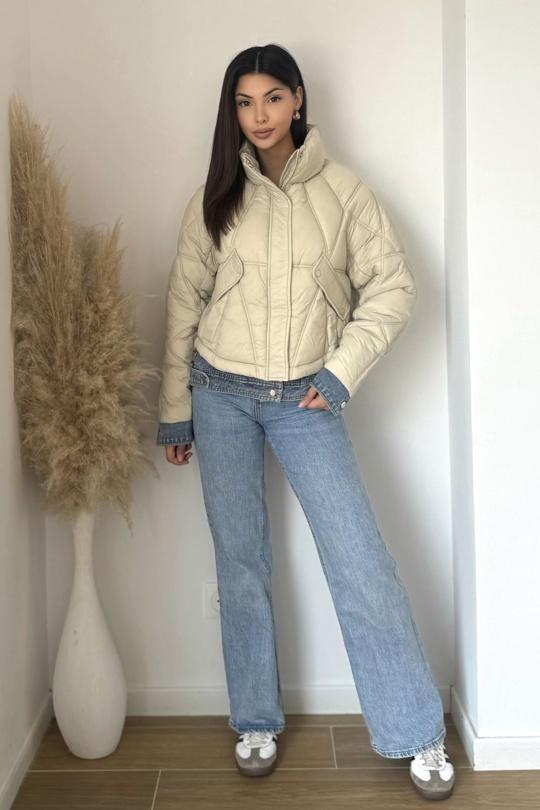 Doudounes Femme Beige KOOLOOK  W117 Efashion Paris