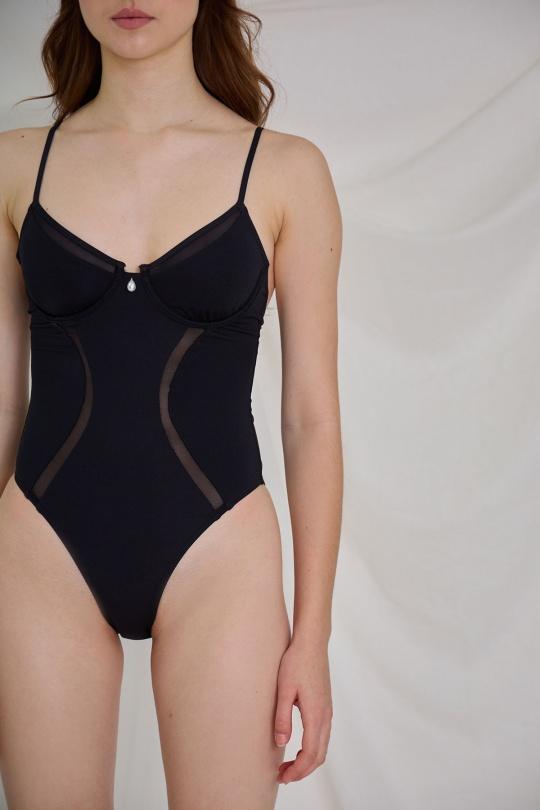 Une pièce Femme Noir Suntex AF-2414C Efashion Paris