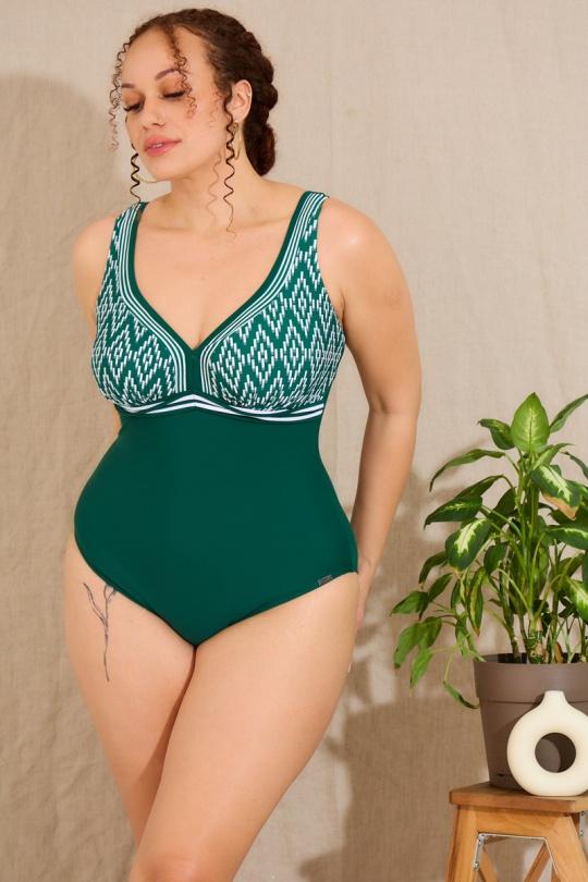 Une pièce Femme Couleurs mélangées Suntex VS46-2133 Efashion Paris