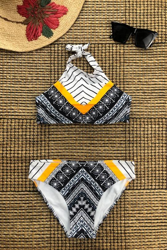 Deux pièces Femme Couleurs mélangées Suntex W1936 Efashion Paris