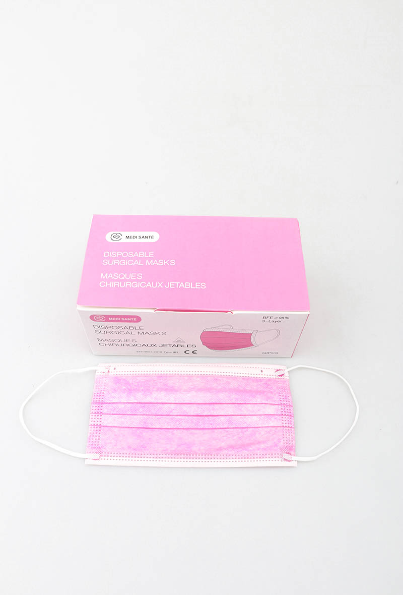 Masques Accessoires Rose AJ MODA MASQUE MEDICAL TYPE IIR EN ROSE #c Efashion Paris
