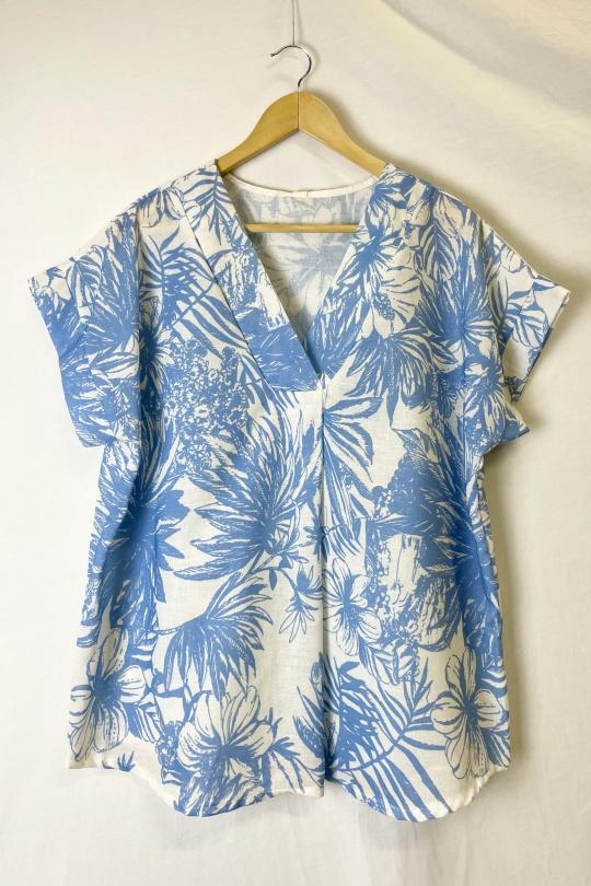 Blouses Women Light blue Catherine S ASAKO TROPICALES Efashion Paris