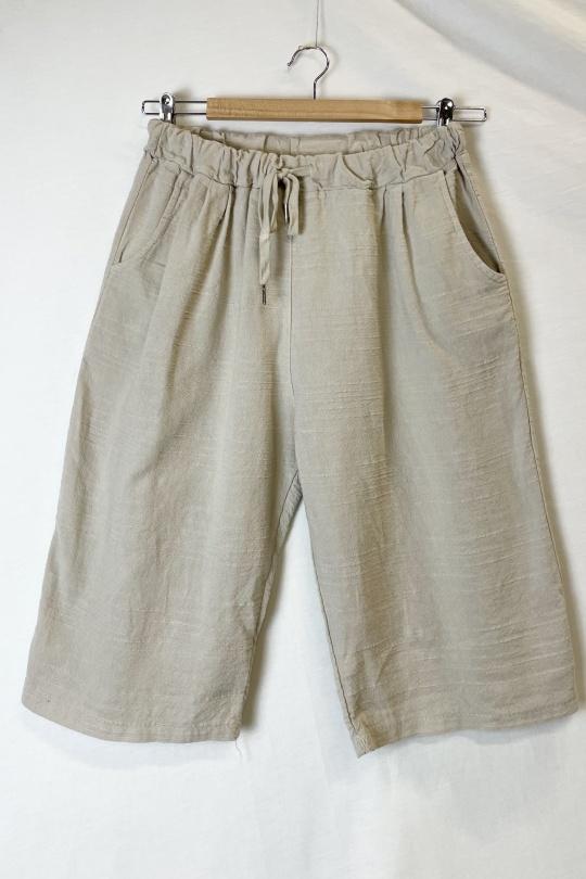 Shorts Femme Beige Catherine S CASUAL COTTON SHORT Efashion Paris