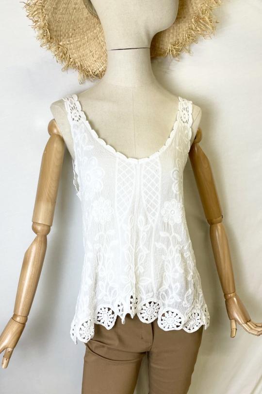 Vests Women White Catherine S D77 TOP BOHEME Efashion Paris