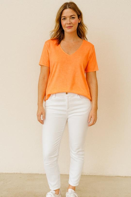 T-shirts Femme Orange fluo Catherine S 080 T-SHIRT SOPHIE Efashion Paris