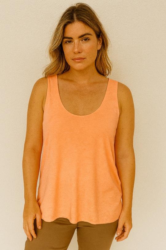 Débardeurs Femme Corail fluo Catherine S 080 DEBARDEUR Efashion Paris