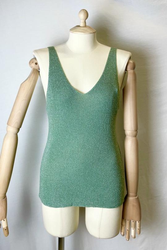 Camisetas sin mangas Mujer Brazil green Catherine S LUREX DEBARDEURS Efashion Paris