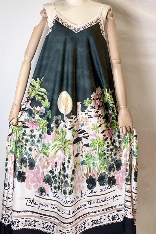 Robes longues Femme Rose Clair Catherine S 1001 RIVIERA MAXI DRESS Efashion Paris