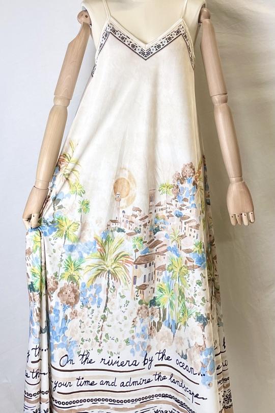 Robes longues Femme Rose Clair Catherine S 1001 RIVIERA MAXI DRESS Efashion Paris