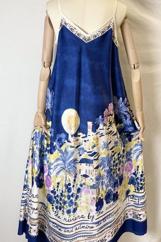 Robes longues Femme Rose Clair Catherine S 1001 RIVIERA MAXI DRESS Efashion Paris